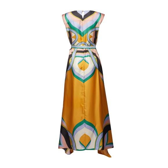 NEW LA DOUBLEJ san carlo dress in macro plates placed arancio - Picture 5 of 5